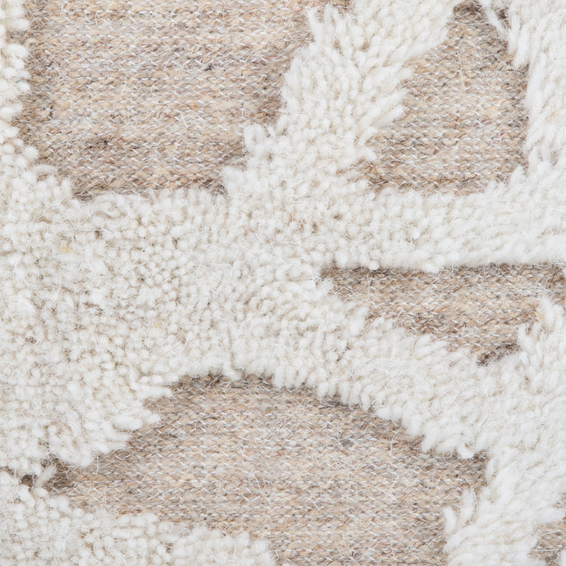 Rangement polyvalent en laine beige 18 po avec style texturé à poils longs, capacité de 250 lb, utilisation intérieure seulement 18 po pour le rangement, couvercle amovible, limite, sans assemblage