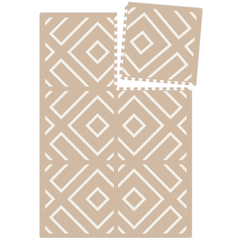Modern Blocks - Desert Sand - Play Mat, 0.47" H x 144" L x 96" W