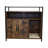 Wooden Cat Litter Box Enclosure, Spacious Hidden Cat Litter Box with Scratching Mat Furniture for Bedroom, Bathroom, Living Room