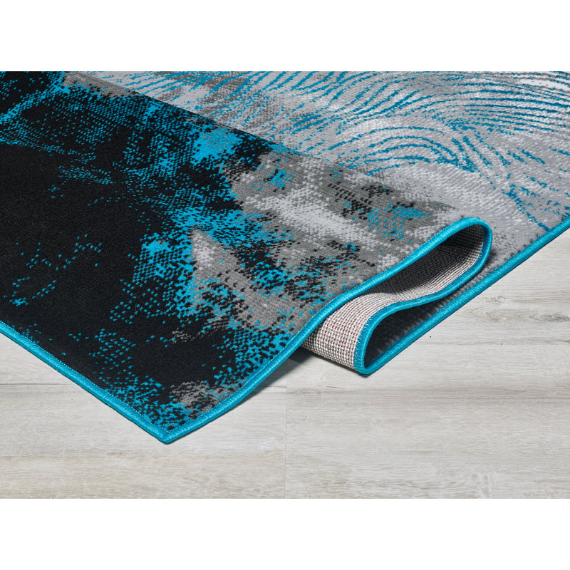 Metro Lane Naugle Flatweave Turquoise Rug | Wayfair.ie