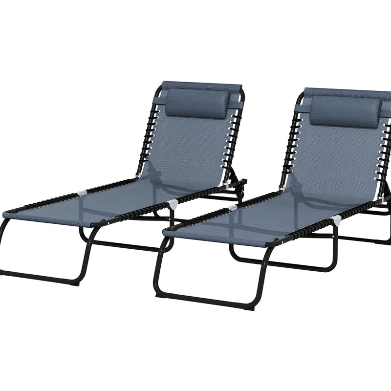 Chaise de véranda à dossier avant pliable, inclinable à 4 degrés, dossier réglable en maille grise