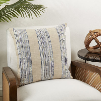 Classic Charm Striped Poly Filled Throw Pillow