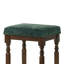 Ensemble de 2 tabourets de comptoir en bois massif de style campagnard rembourrés avec pieds tournés-2140772604-2140772600