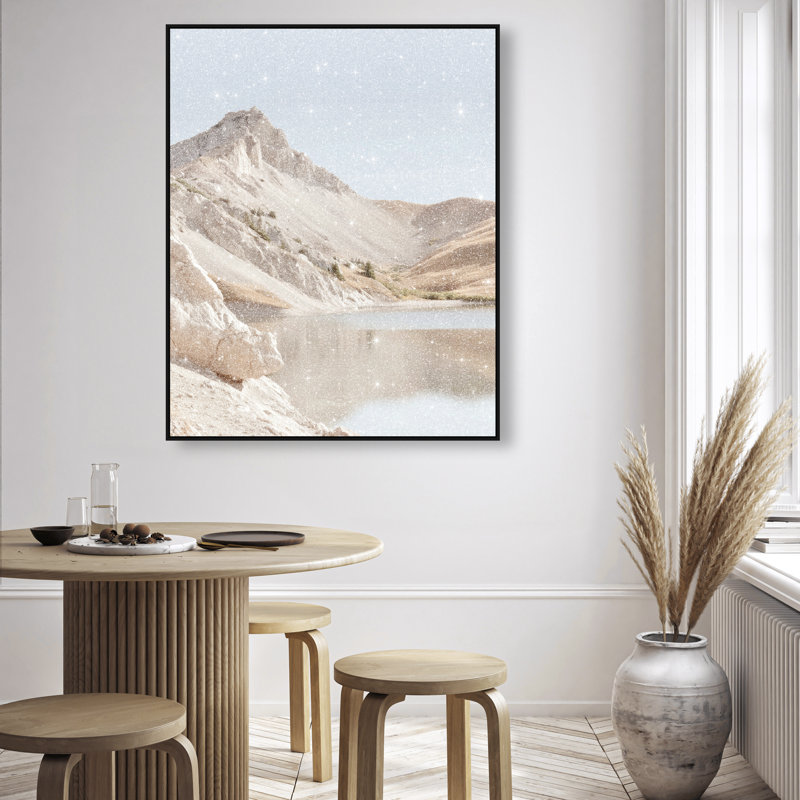 Deserted Pearl Peaks I Canvas Landscape & Nature Print by Oliver Gal, Black Frame, 16 x 20, 37"H x 46"W, Black Floater Frame