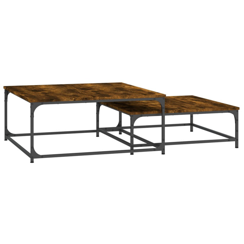 Terron Four Leg Coffee Table, Smoked Oak