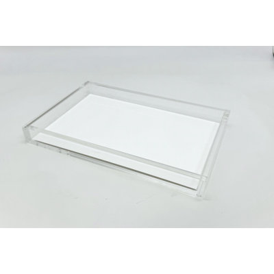 Lucite w/ White Insert 12x8 Tray