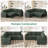 Hoelscher L-shaped Sleeper Sectional Upholstered Sofa Bed With Storage Space Green-122510077