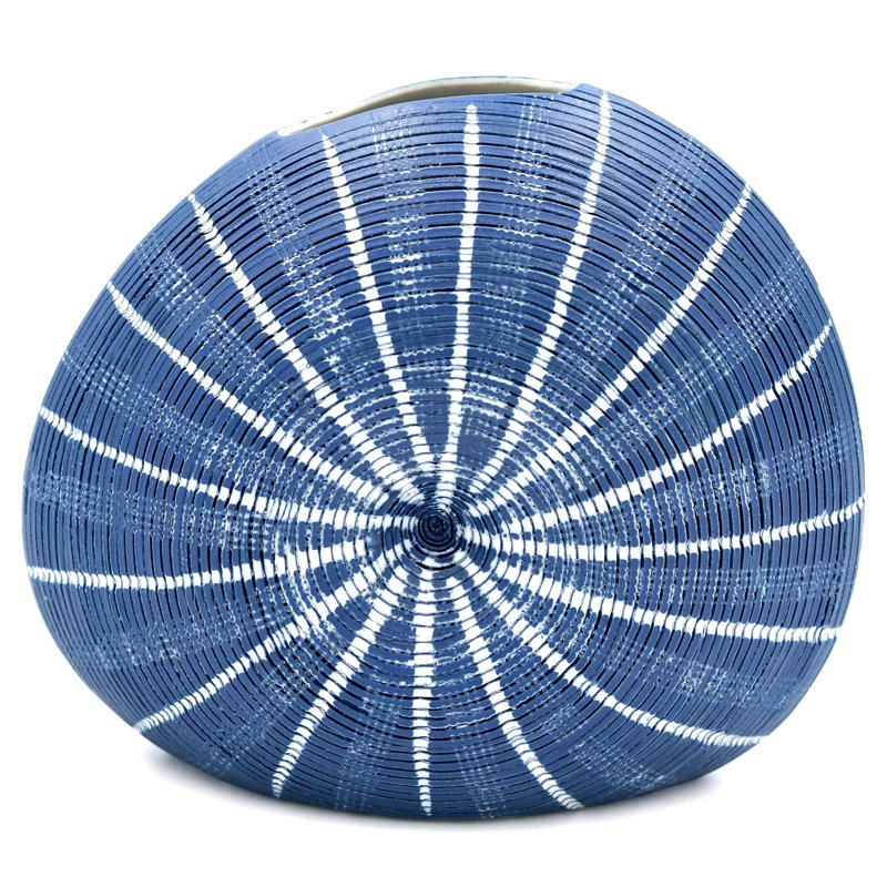 Bruster Jar, Blue, 4" H x 4.7" W x 2.4" D