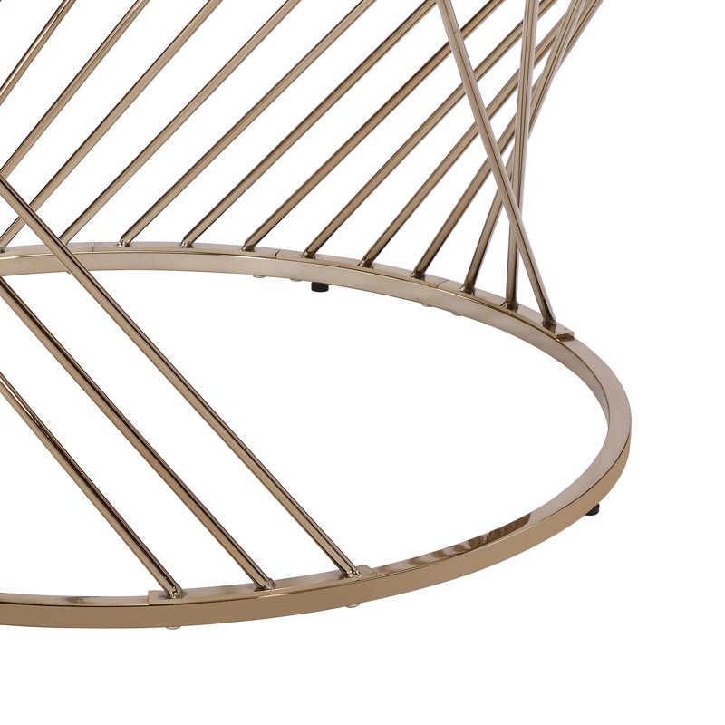 Vibeke Round Coffee Table with Glass Top