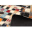 Tapis jaune / rouge / bleu en laine de vache Aljet