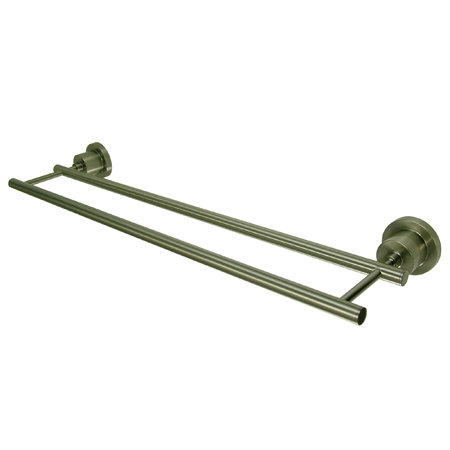 South Beach Dual 22.19" Wall Mounted Towel Bar, Satin Nickel