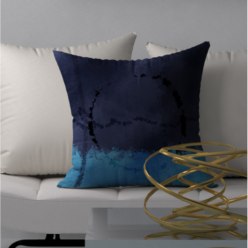 Housse de coussin carrée décorative sereine/insert palatial, 24 po x 24 po