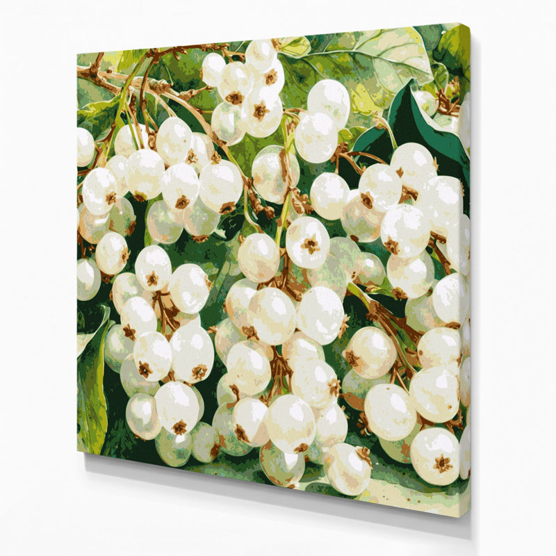 Art mural sur toile fruitier groseille, H 12 po x l 12 po
