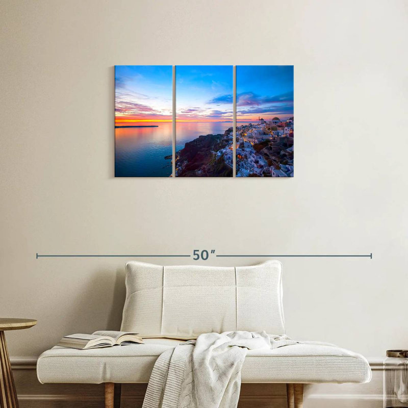 Soirée Aime à Santorin, H 20 po x l 33 po