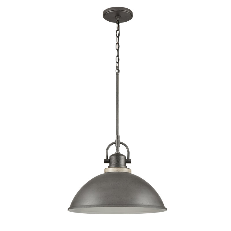 Luminaire suspendu d'extérieur 1 lumière de 18 po North Shore - Fer