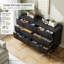 Commode 6 tiroirs pour chambre à coucher, avec poignées en métal doré-518812671