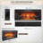 42 Inch Infrared Electric Fireplace With Removable Trim Kit Insert, Touch Panel Home Decor Heater