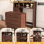 Table de salle à manger pliable avec buffet, noyer, résout le problème de désordre dans les petits appartements, buffet multifonctionnel de 6,69 po de hauteur et de rangement, pour une économie d'espace, profondeur de 47,64 po