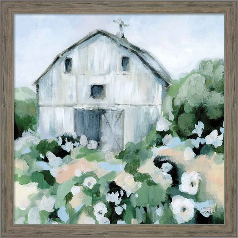 «Summer Barn» par Katrina Pete, art mural encadré