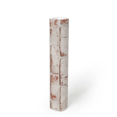 Rouleau de papier peint brique