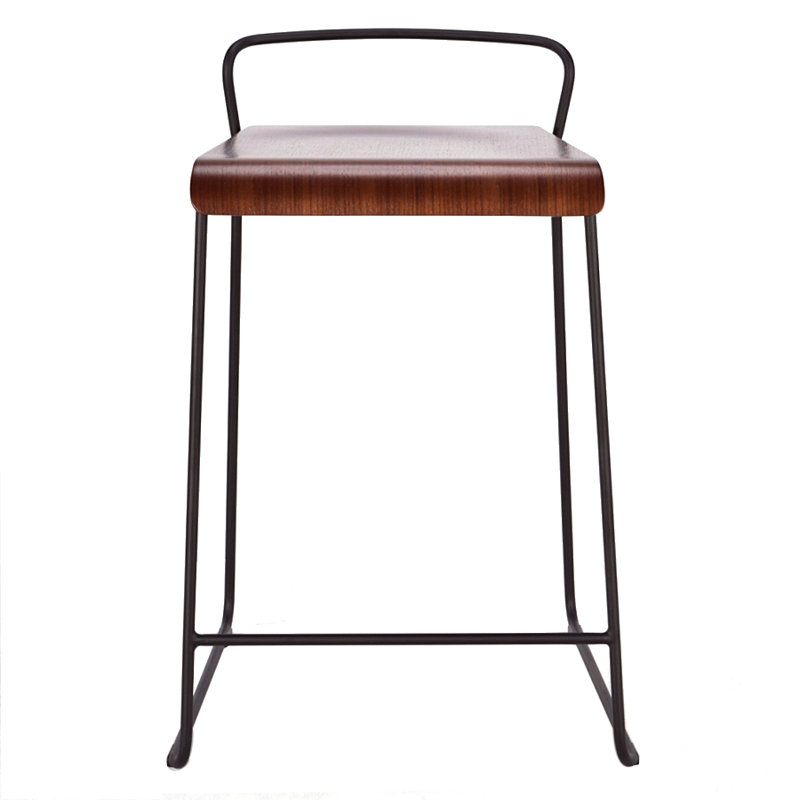 Tabouret, Bois de frêne blanchi, Noir, Tabouret de bar (siège d'une hauteur de 29 po)