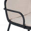 Causeuse d'extérieur en PP Luna, structure noire avec coussin beige Luna-1719677953