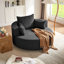 Fauteuil d'appoint pivotant à 360 ° avec 3 coussins amovibles-324015430