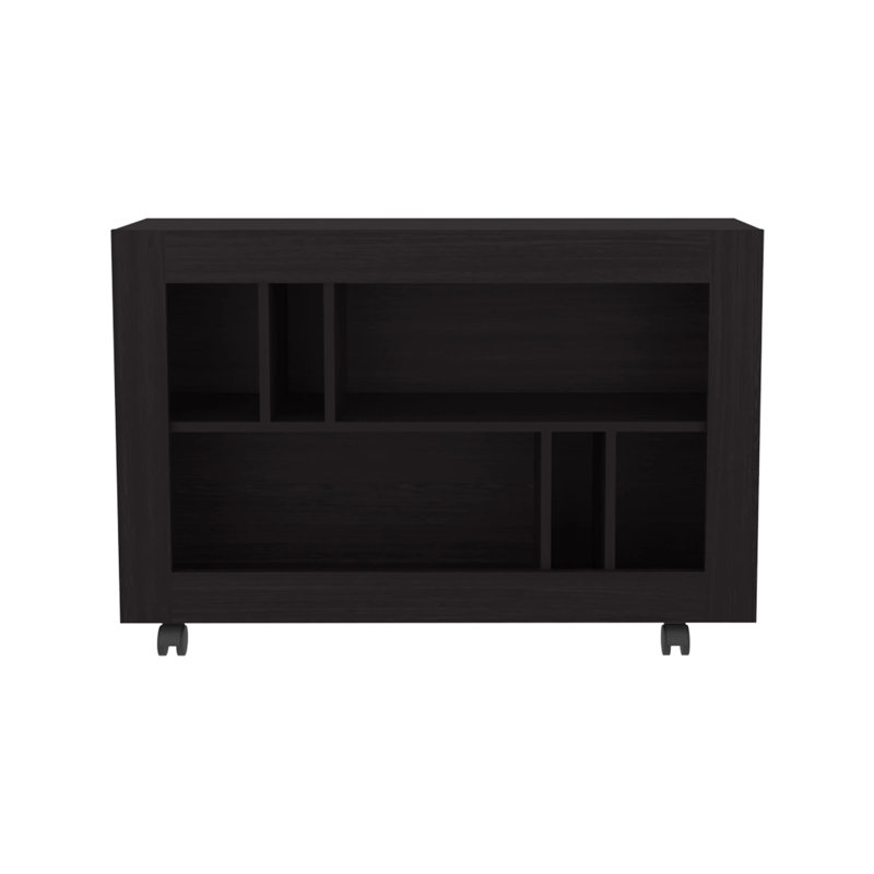 Console en mélamine avec rangement ouvert Wengue, Wengé