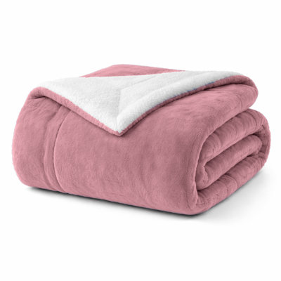 Reversible Sherpa Fleece Fur Thick Blanket