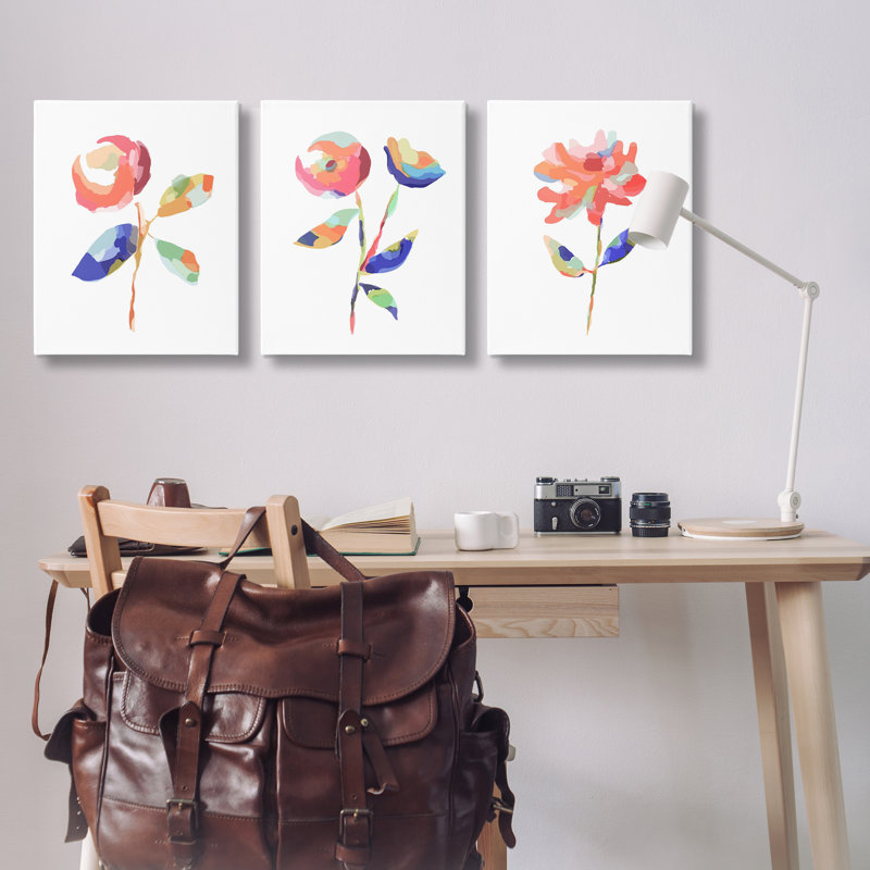  Ensemble d'art mural en toile brossée 3 pièces par Lisa Nohren, H 30 po x l 24 po