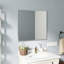 Miroir de salle de bain 32 po en aluminium argenté - grande surface de réflexion, cadre solide, apparence élégante