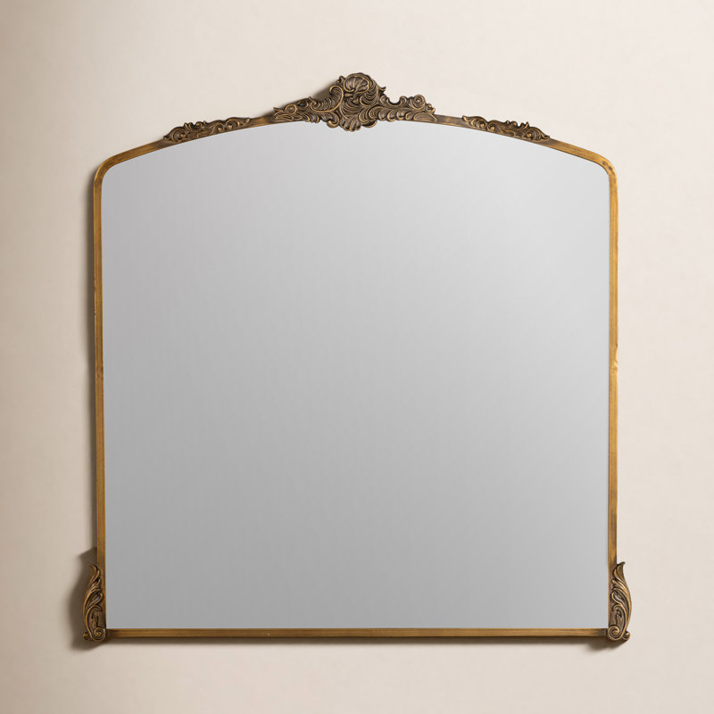 Adeline Arch Metal Mirror, 39" x 37.75", Antique Bronze