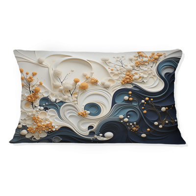 Coussin décoratif à encre liquide Spiralscape III