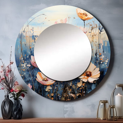 Sharise - Floral Round Mirror Wall Decor