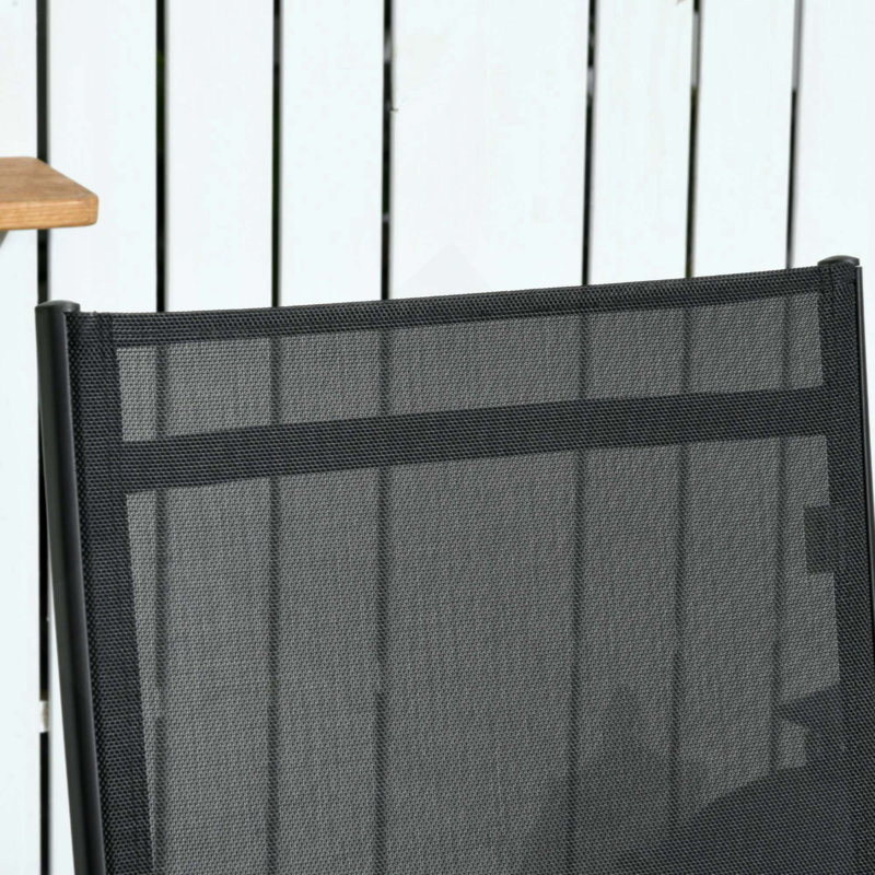 Chaise longue pour l'extérieur, chaise longue avec roulettes 2 pièces, chaise avec 5 positions réglables pour le patio, la plage, la cour, la piscine