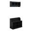 Banc de rangement pour chaussures avec tablettes et 4 crochets, portemanteau avec portemanteau mural, rangement pour vestibule, vestibule-1236942667