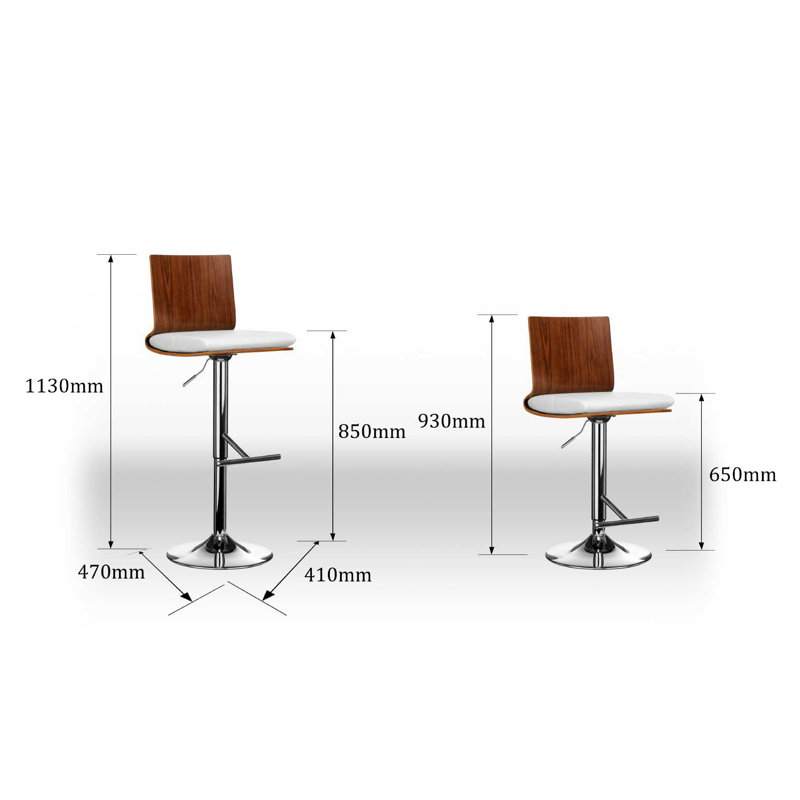 Swivel Upholstered Adjustable Height Counter Stool with Metal Frame