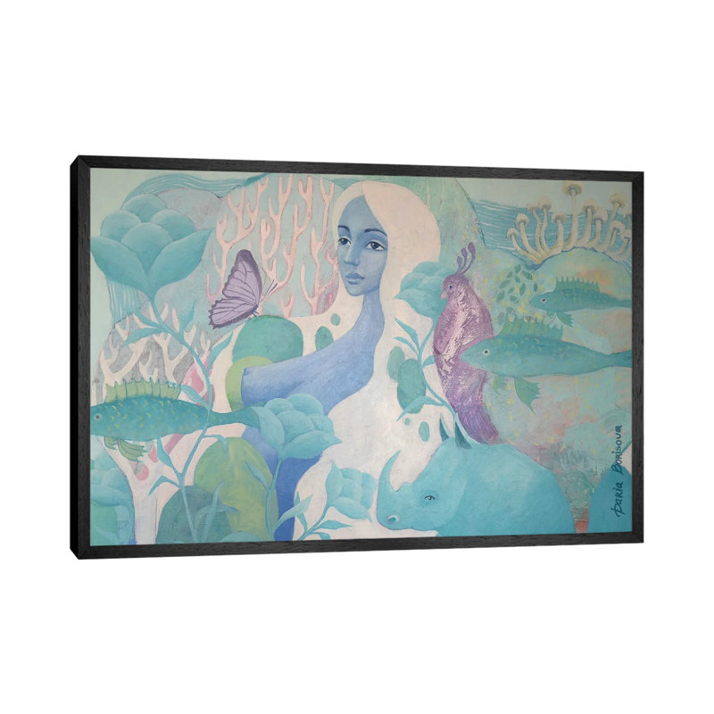 Blue Planet by Daria Borisova - Gallery-Wrapped Canvas Giclée on Canvas, Black Framed, 66.04 cm H x 45.72 cm W