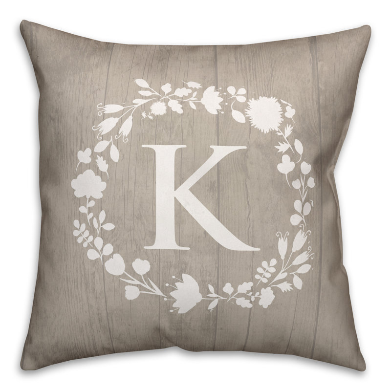 Reversible Throw Pillow, K