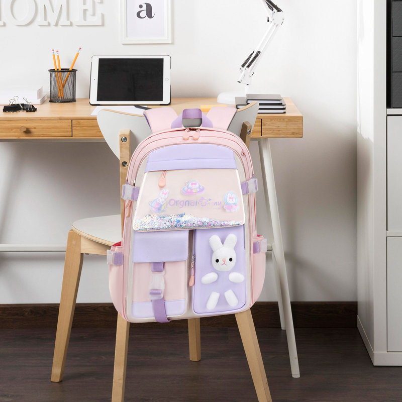 sac d'école primaire de style sac à dos de protection de la colonne vertébrale et de réduction de charge pour enfants, B