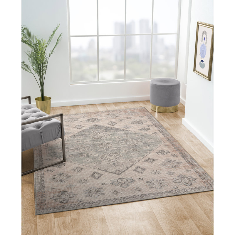Larock Washable Southwestern Indoor Rug, Rectangle 1'10" x 2'10"