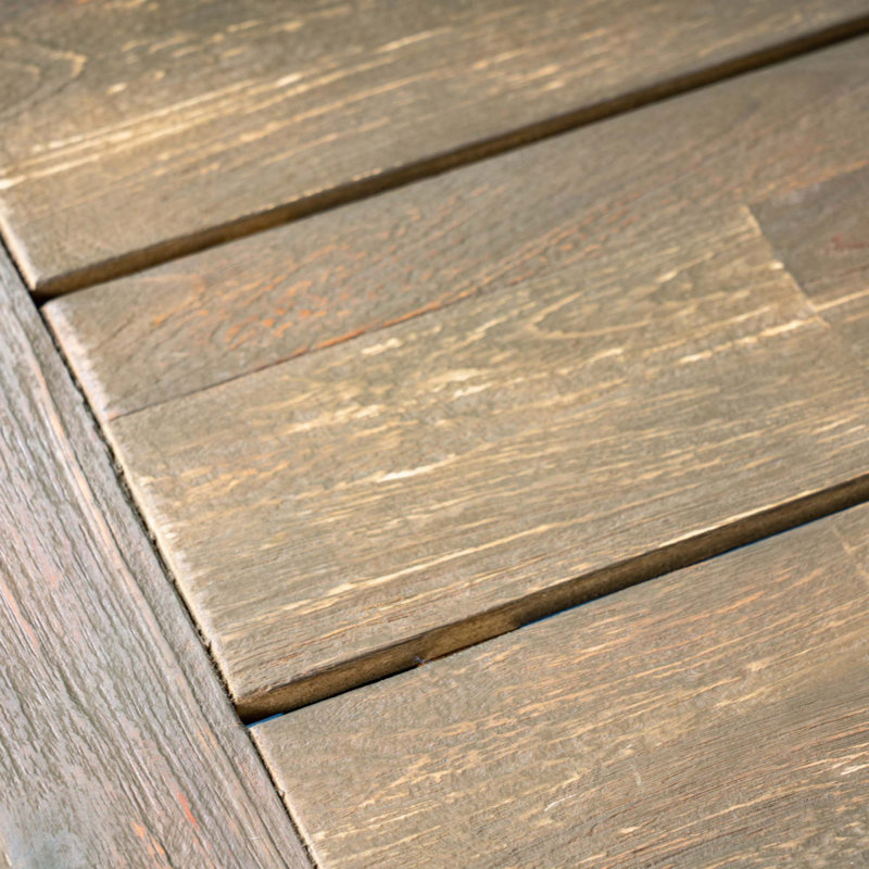 Table de salle à manger d'extérieur en bois d'acacia, sablé, Brun