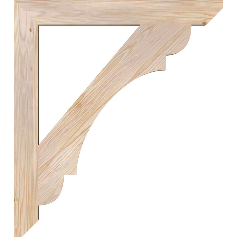 Support en bois / corbeau, Douglas (lisse), H 34 po x l 3,5 po x P 30 po