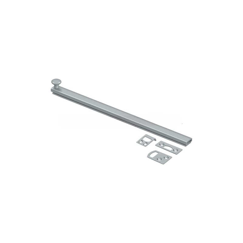 Deltana 12SBCS15 12" Surface Bolt, Concealed Screw, HD in Brushed Nickel, Brushed Chrome