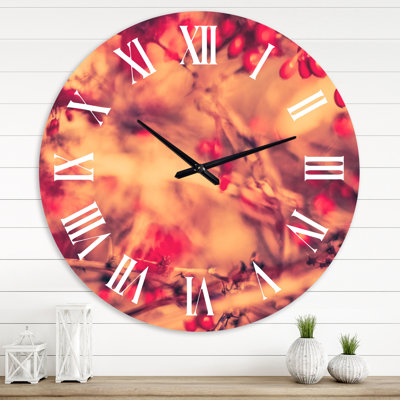 Vintage Autumn Leaf III - horloge murale maison de campagne