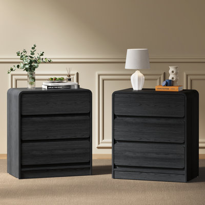 3-Drawer Nightstand Set Of 2
