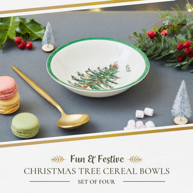 Spode Christmas Tree Cereal/Oatmeal Bowl 5.5"