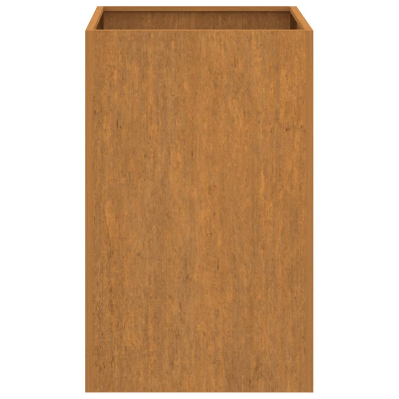Planter Steel, 1, 75cm H x 42cm W x 38cm D, Rusty
