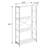 White And Chrome 4-Tier Rectangular Bookshelf-1557098919
