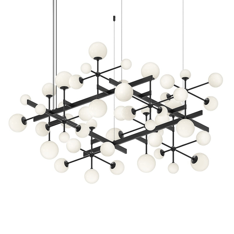 Nebula 15 - Light LED Chandelier, Satin Black